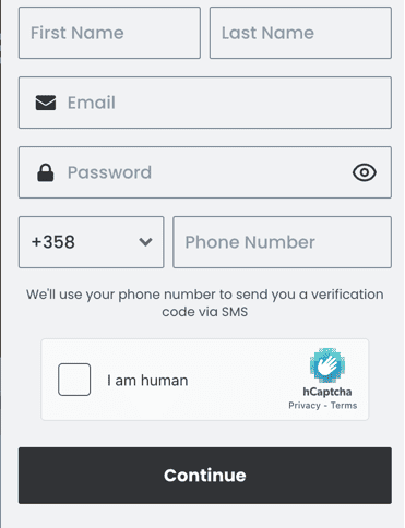 Registration at Gqbet casino